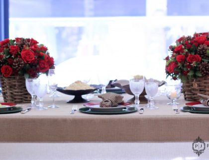 Decoração de mesa de natal por Patricia Junqueira