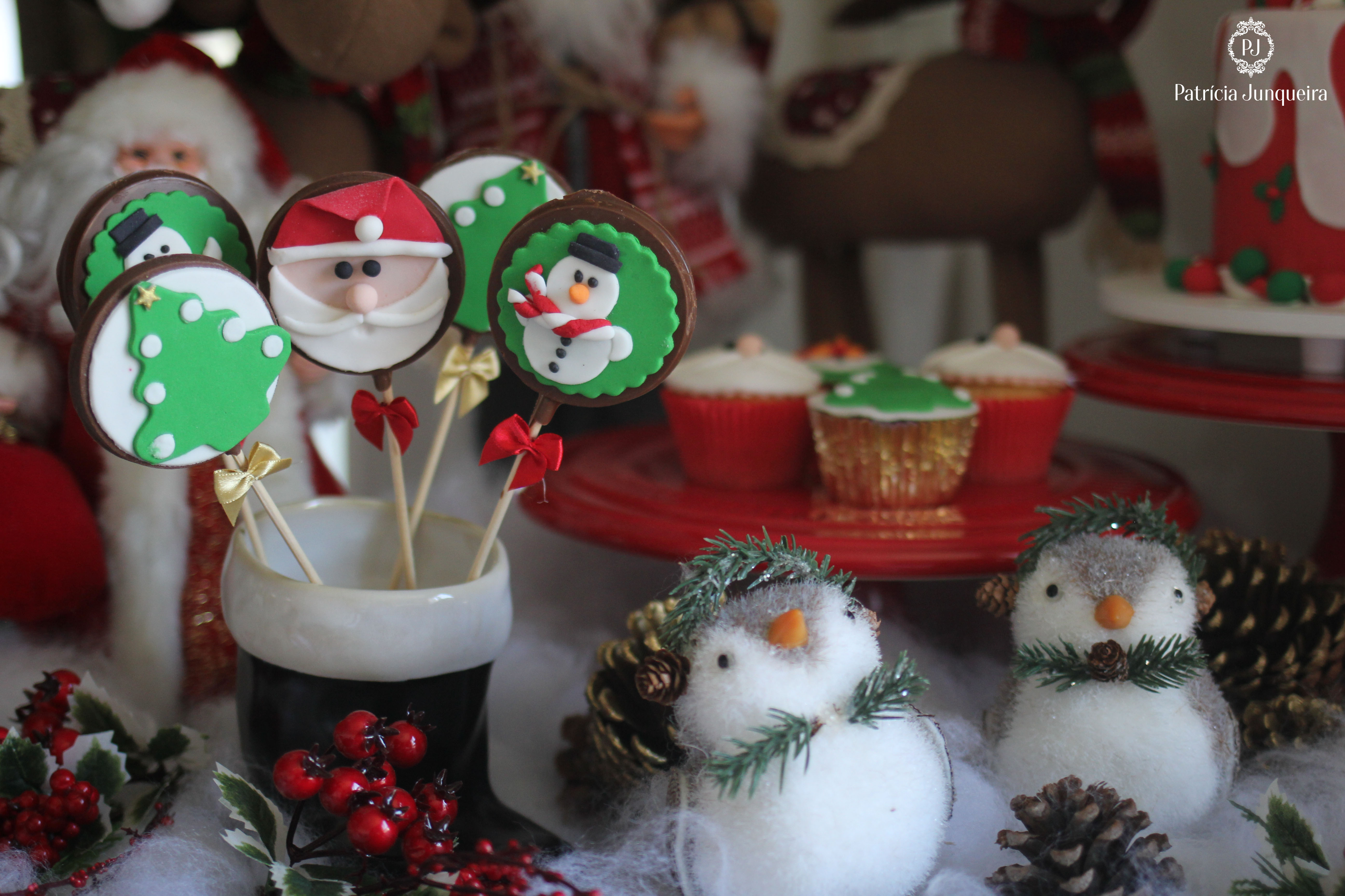 Decoração de Mesa de Natal de doces para crianças por Patricia Junqueira